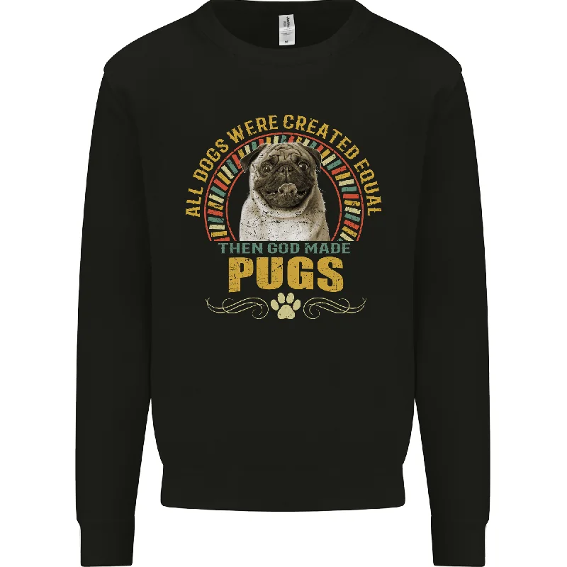 comfortable athletic sweatshirtA Pug Dog Mens Sweatshirt Jumper