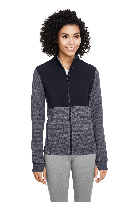 cozy wool-blend coatSpyder Womens Pursuit Full Zip Jacket - Heather Frontier Blue/Black