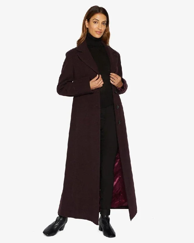 soft shell coatSlim Fit Wool Blend Longline Maxi Coat (1816)