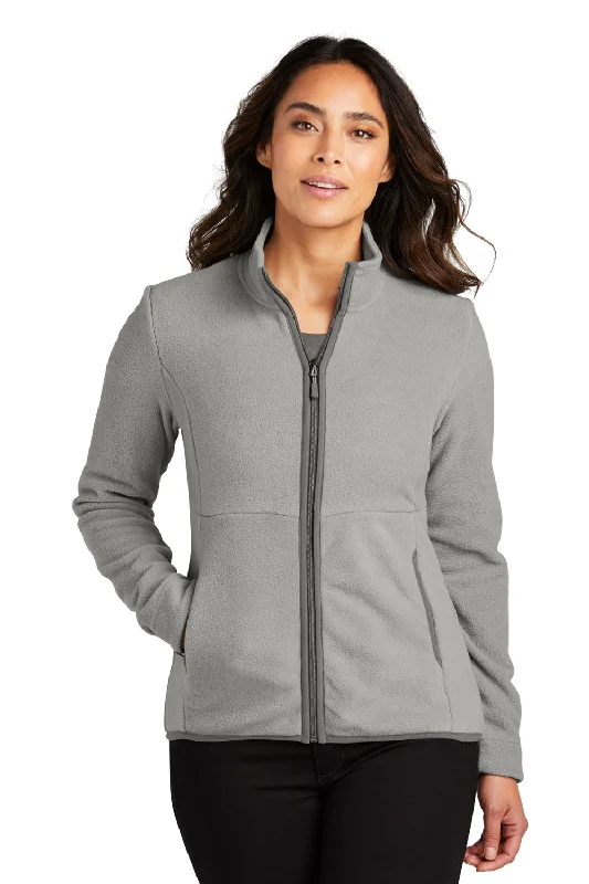 versatile coatPort Authority Womens Connection Pill Resistant Fleece Full Zip Jacket - Gusty Grey