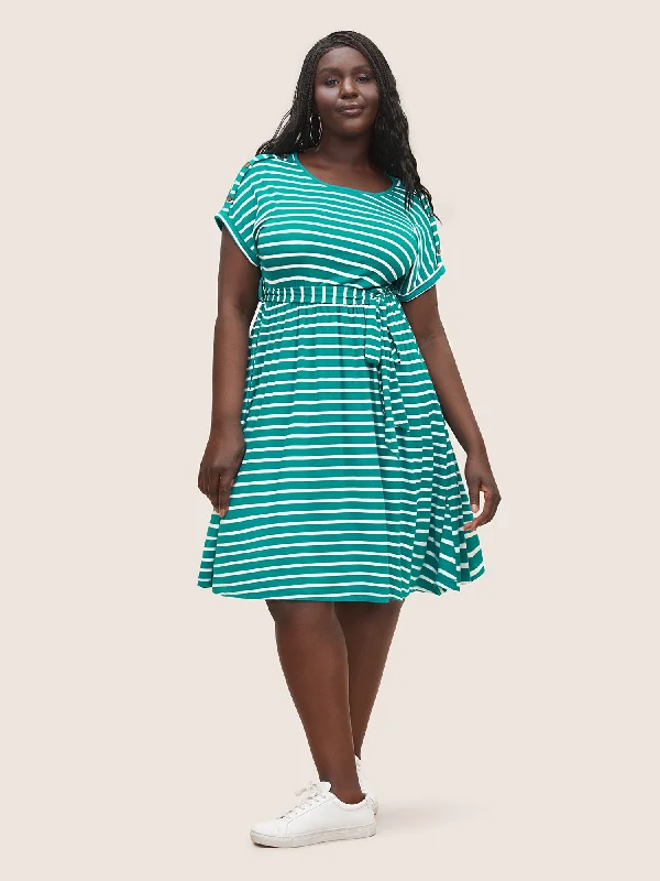 layered dressSupersoft Essentials Striped Dolman Sleeve Belted Dress