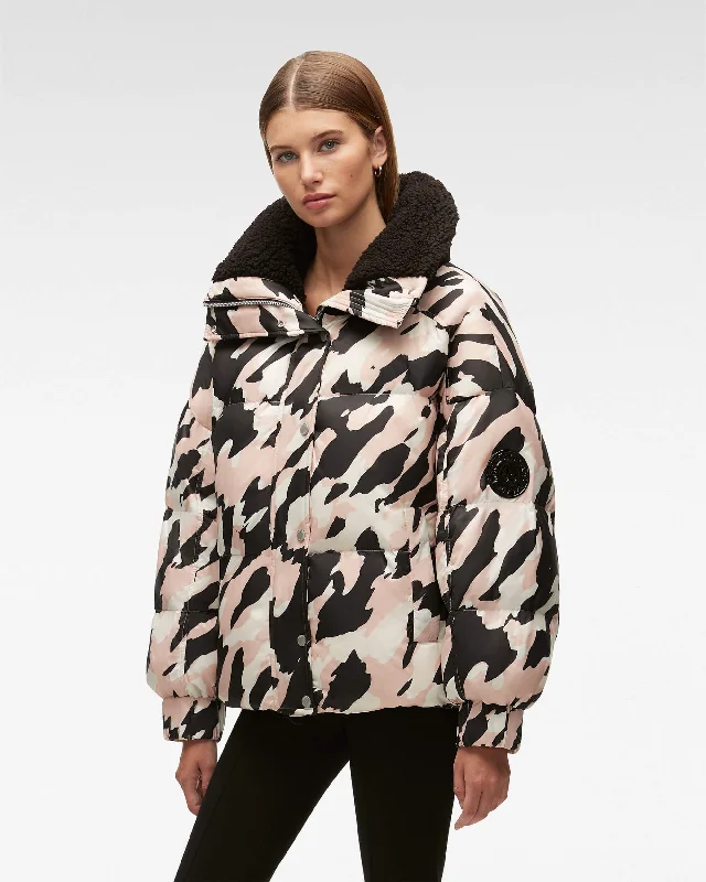 stylish blazer coatBAISLEY PUFFER ROSE SMOKE CAMO