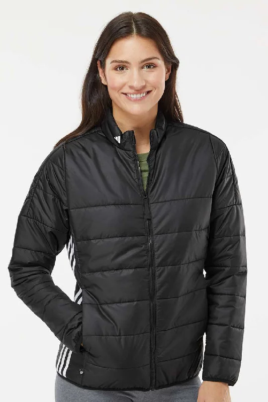 cozy winter coatAdidas Womens Full Zip Puffer Jacket - Black