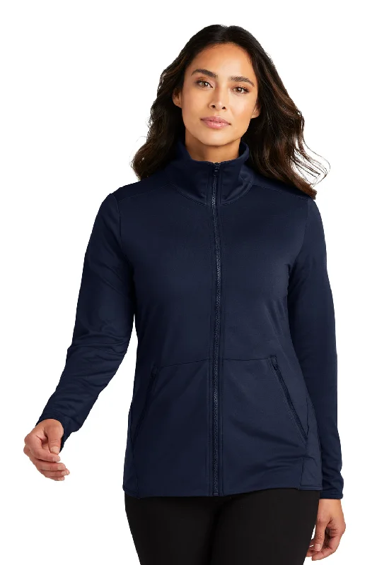 insulated jacketPort Authority Womens Accord Stretch Moisture Wicking Fleece Full Zip Jacket - Navy Blue