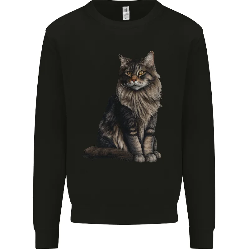 fitness lifestyle hoodieA Posing Cat Mens Sweatshirt Jumper