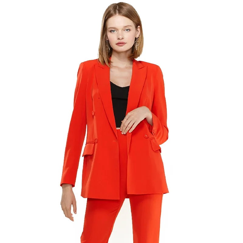 outdoor coatWomen's Double Breasted Blazer In Poppy Red