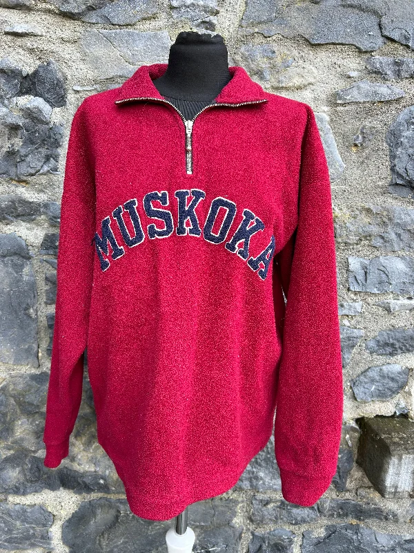 90s Muskoka maroon fleece S/M