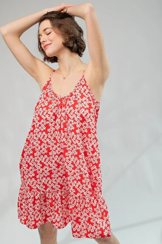 flowy dressFloral Printed Wool Peach Cami Dress