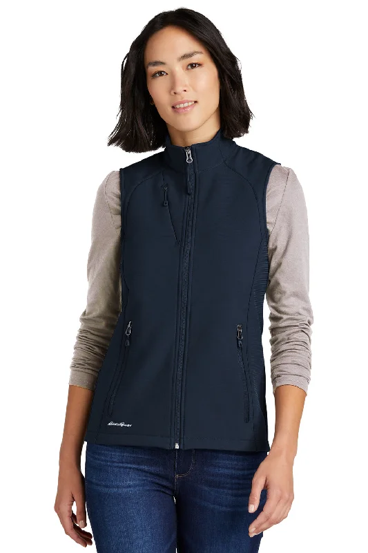 zip-up jacketEddie Bauer Womens Stretch Soft Shell Full Zip Vest - River Navy Blue