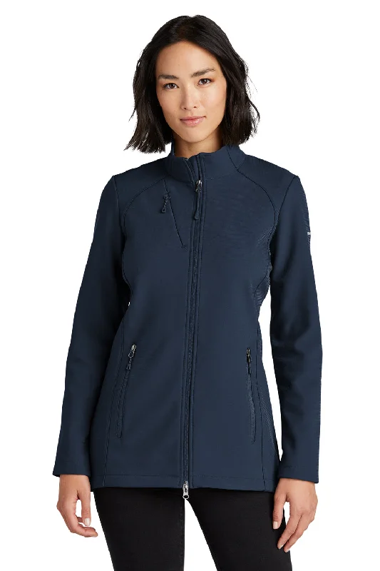 contemporary trench coatEddie Bauer Womens Stretch Water Resistant Full Zip Soft Shell Jacket - River Navy Blue