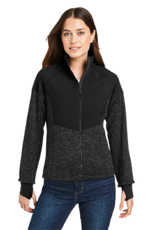 sleek and warm coatSpyder Womens Passage Full Zip Sweater Jacket - Black Powder/Black