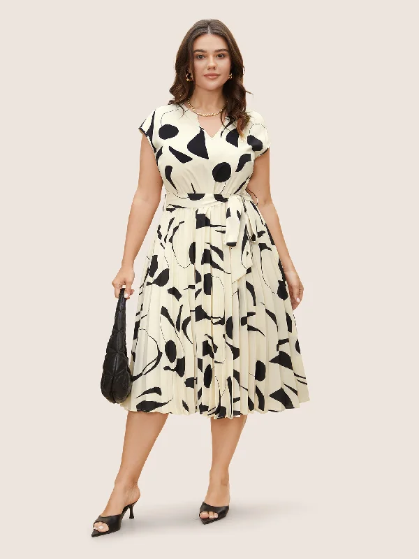 one-shoulder dressSilhouette Floral Print Cap Sleeve Midi Dress