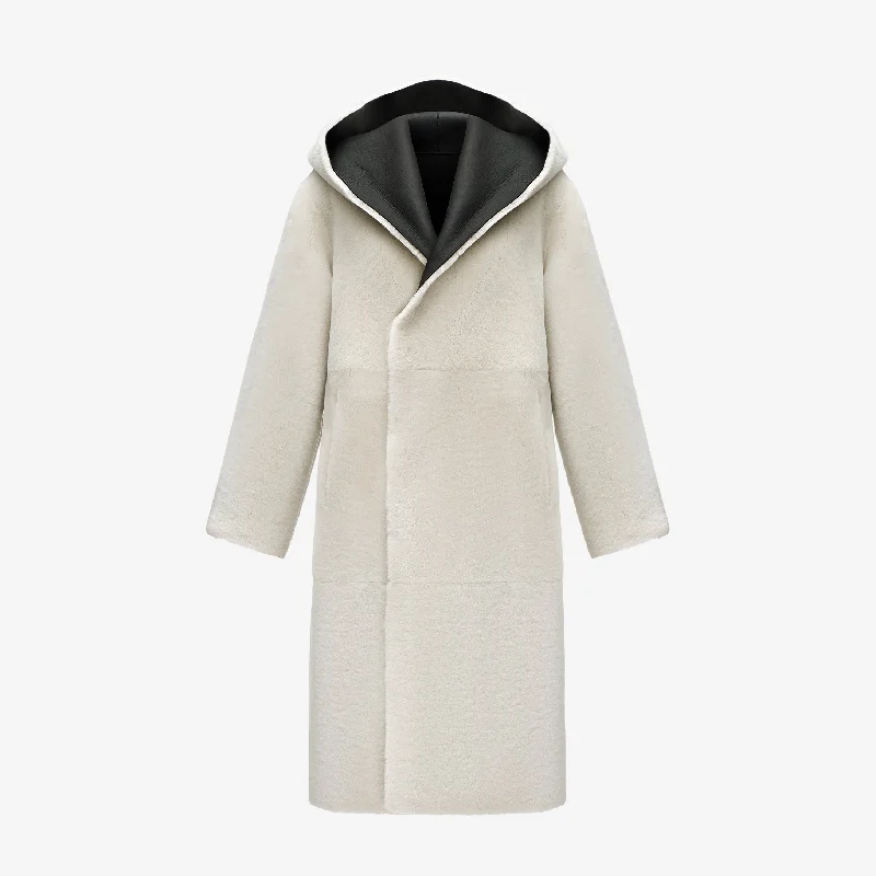 casual sports coatDOUBLE FACE SHEARLING COAT