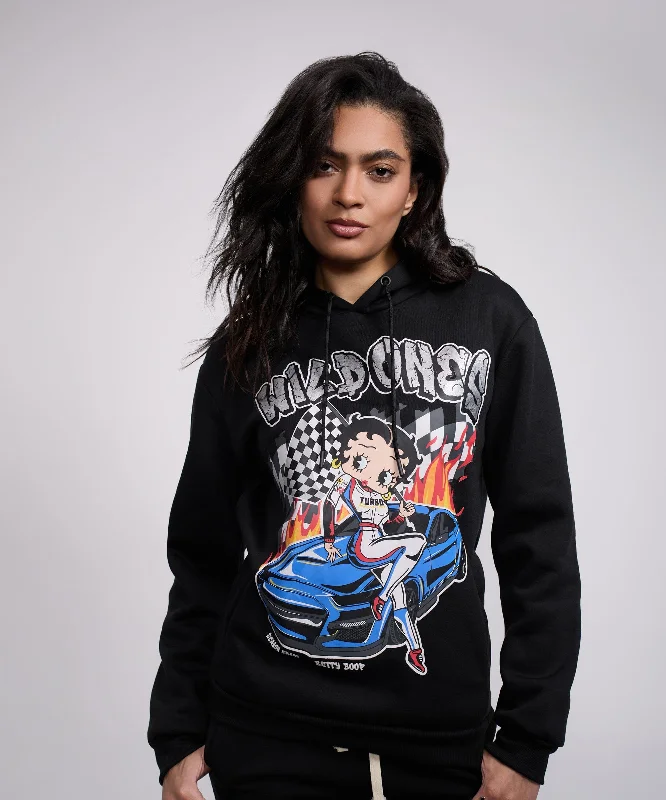 fashion hoodieWomen Betty Boop Wild Ones Hoodie - Black