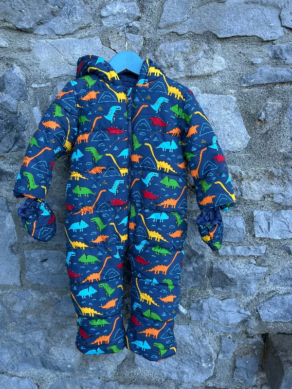 Dinosaurs navy winter suit  12-18m (80-86cm)