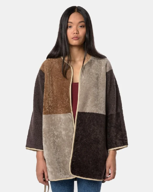 cozy winter coatLong Diamond Kimono in Tundra