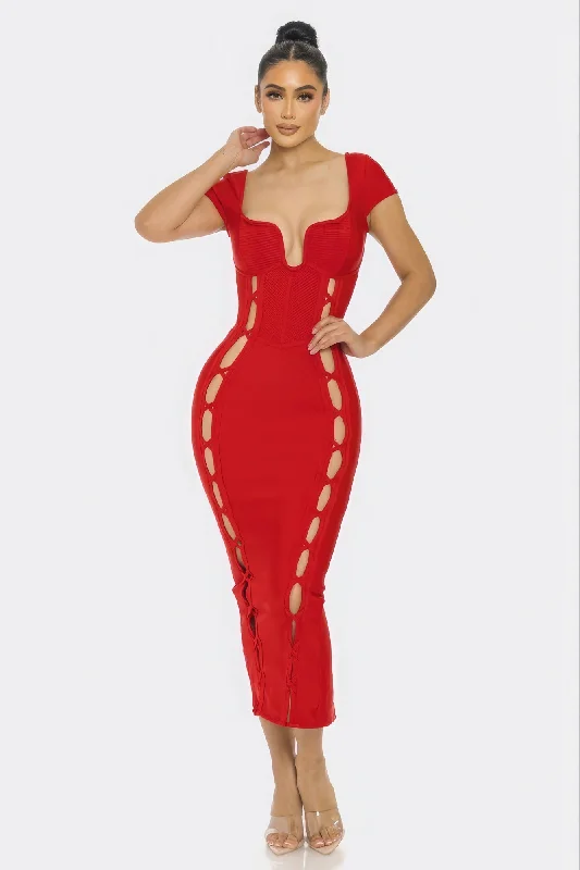 elegant dressBandage Midi Dress