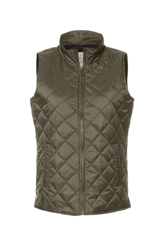 casual sports coatWeatherproof Womens Vintage Diamond Quilted Full Zip Vest - Rosin Green