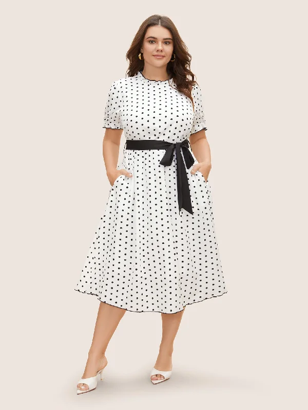 boho dressBow Polka Dot Midi Dress