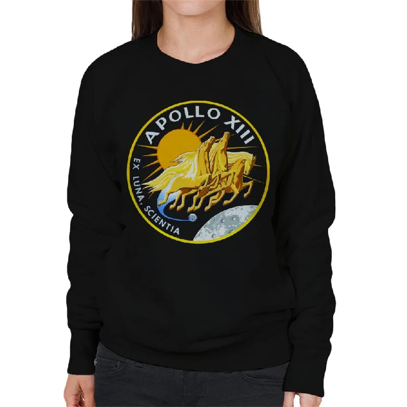 stylish sports hoodieNASA Apollo 13 Mission Badge Women's Sweatshirt