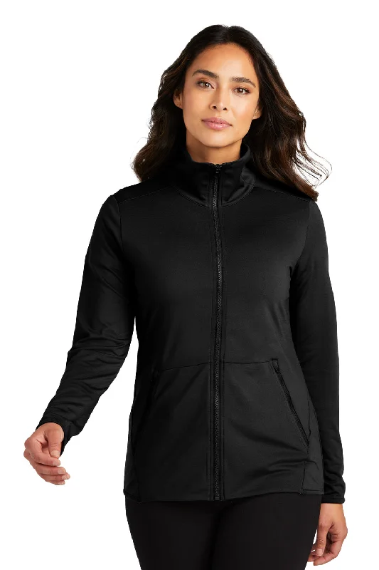 versatile coatPort Authority Womens Accord Stretch Moisture Wicking Fleece Full Zip Jacket - Black