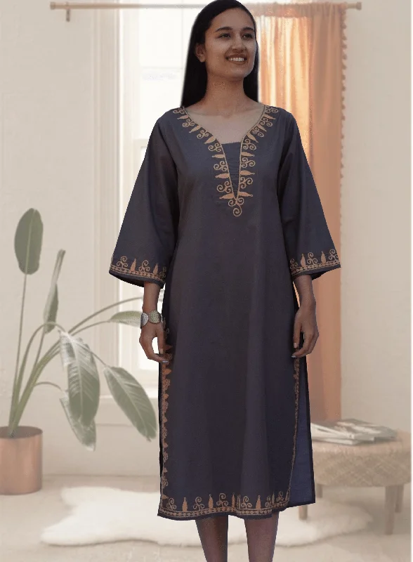 off-the-shoulder dressVidya Kaftan Cotton Tunic Dress