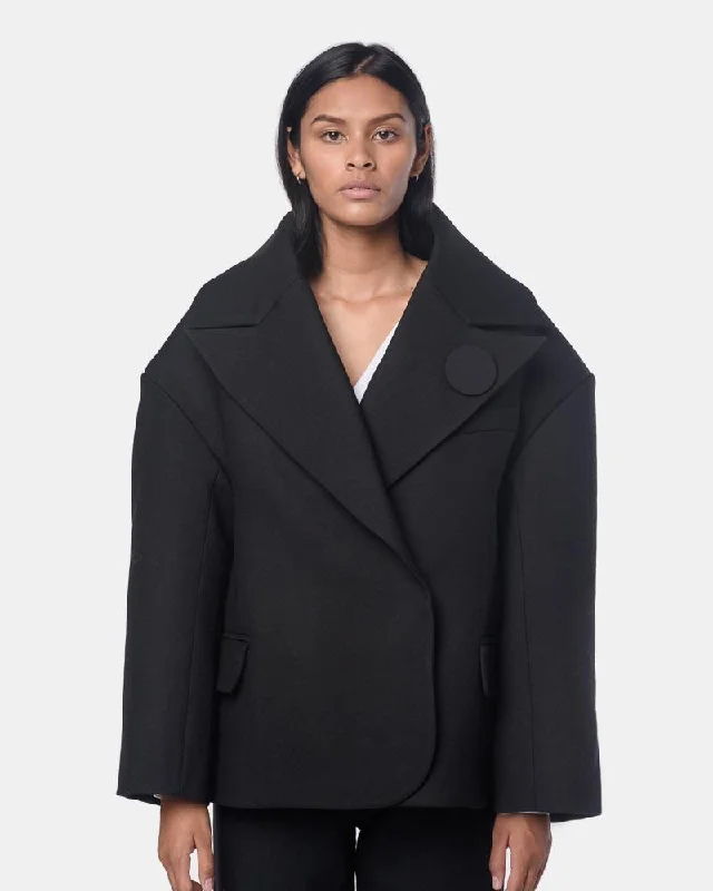 padded coatLa Grande Veste in Black