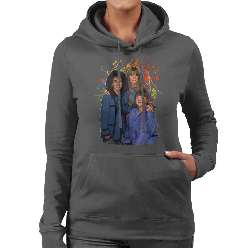 pullover hoodieTV Times Birds Of A Feather Cast Paint Splatter Women's Hooded Sweatshirt