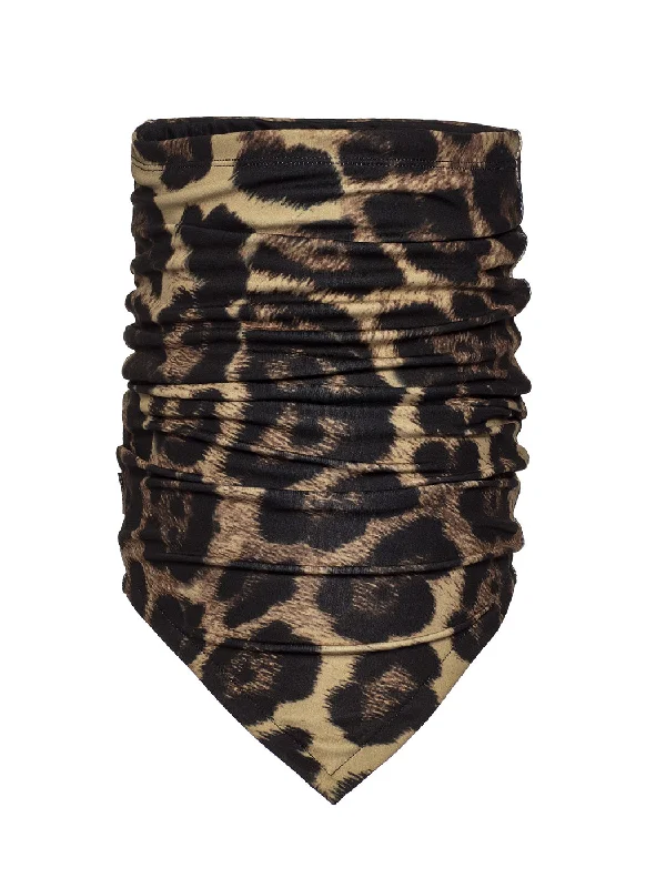 eco-friendly fitness hoodieGoldbergh Ocelot Scarf Neckwarmer in Jaguar Print