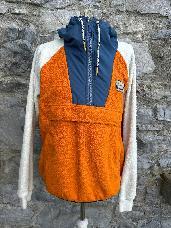 Orange half zip fleece Small