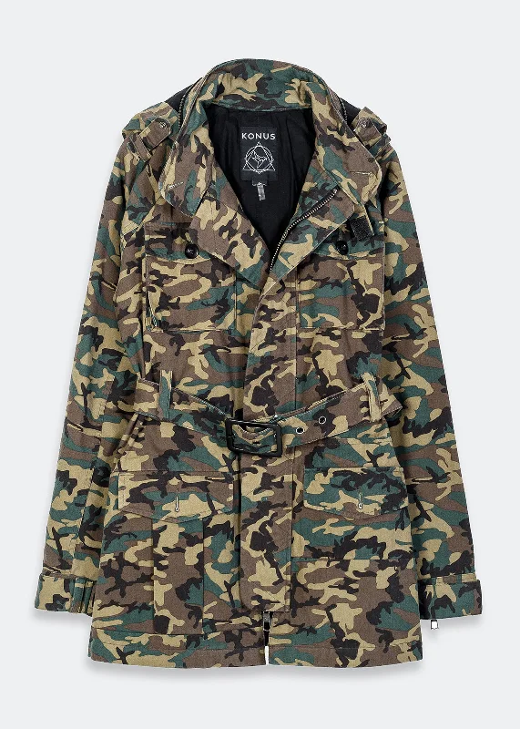 chic padded coatKonus Women's Camouflage Military Jacket