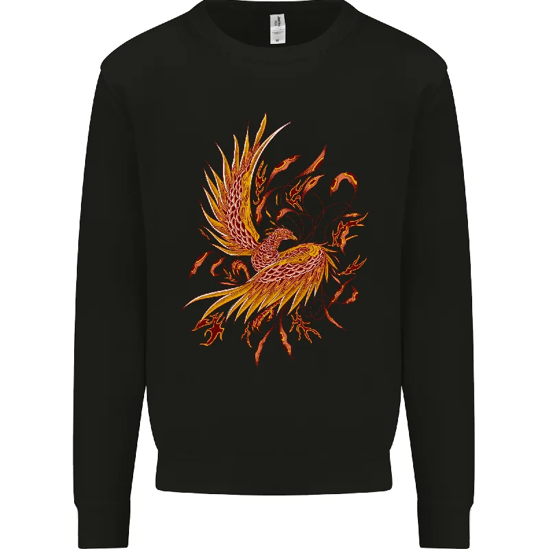 zip-up gym hoodieA Phoenix Rising From the Ashes Mens Sweatshirt Jumper