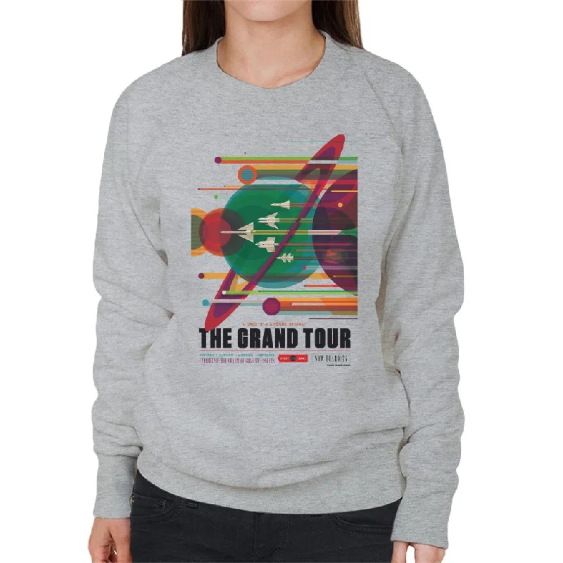 sleek gym hoodieNASA The Grand Tour Interplanetary Travel Poster Women's Sweatshirt