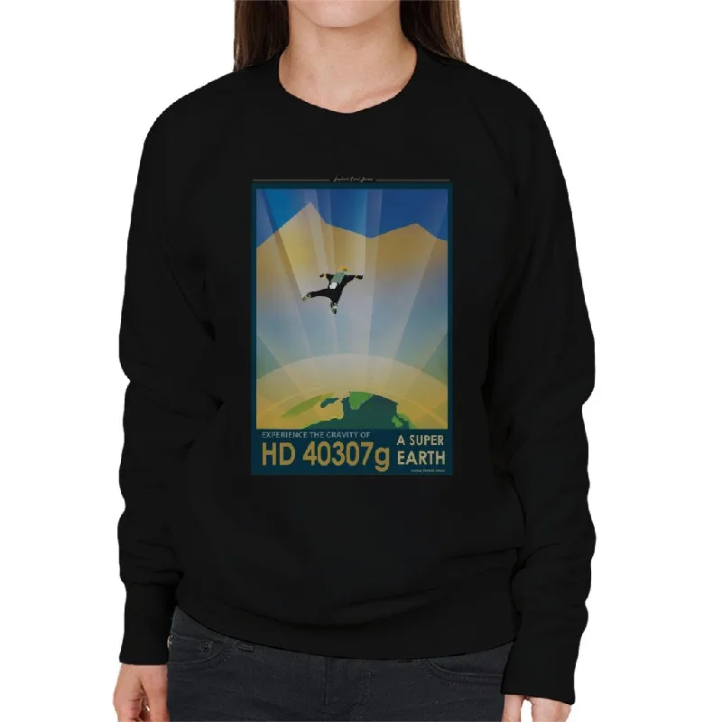 warm athletic hoodieNASA HD 40307g A Super Earth Interplanetary Travel Poster Women's Sweatshirt